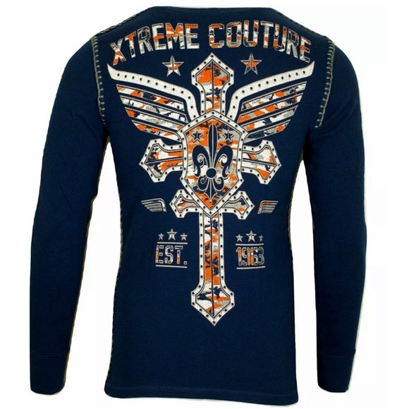 Xtreme Couture AFFLICTION Men's Thermal L/S SOLDIE - Picture 9 of 11